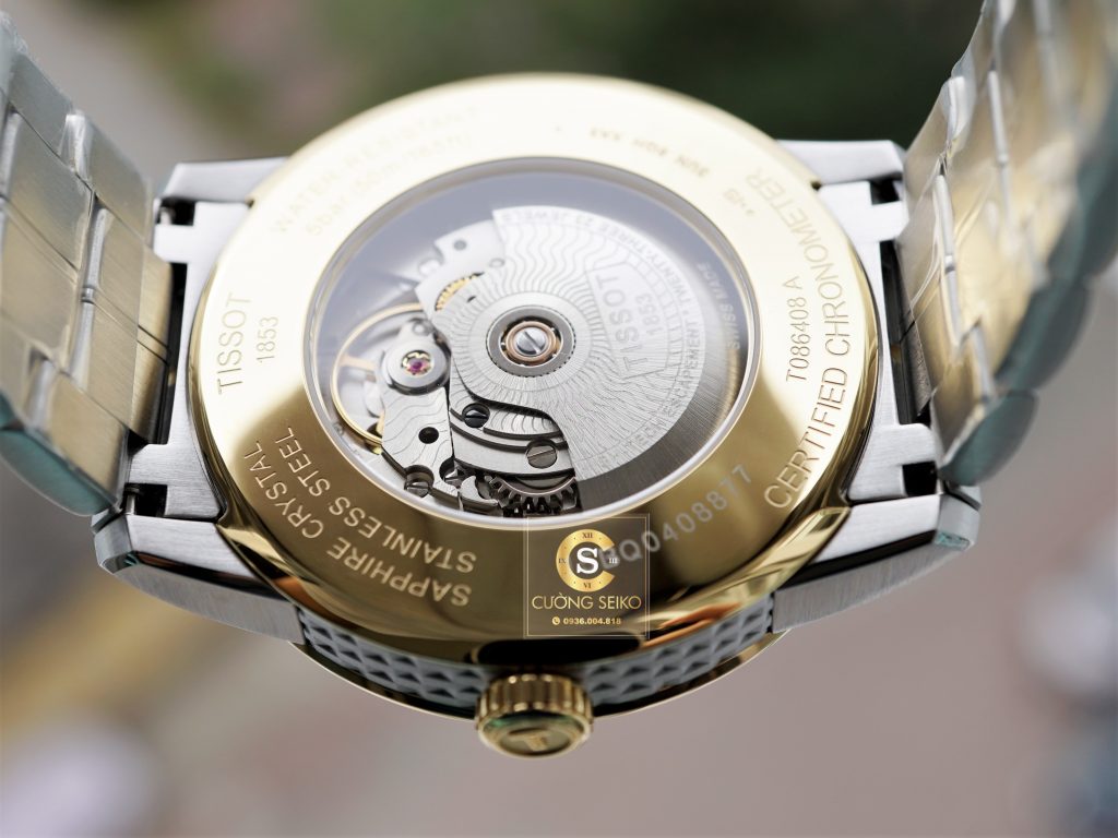 Bộ máy cơ học tỉ mỉ chau chuốt trên Tissot Luxury Chronometer T086.408.22.036.00