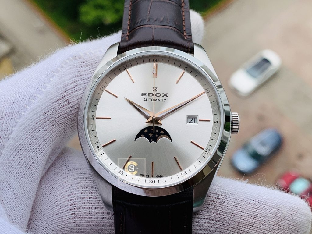 Edox Moonphase 80505-3-AIR Thiết Kế độc đáo