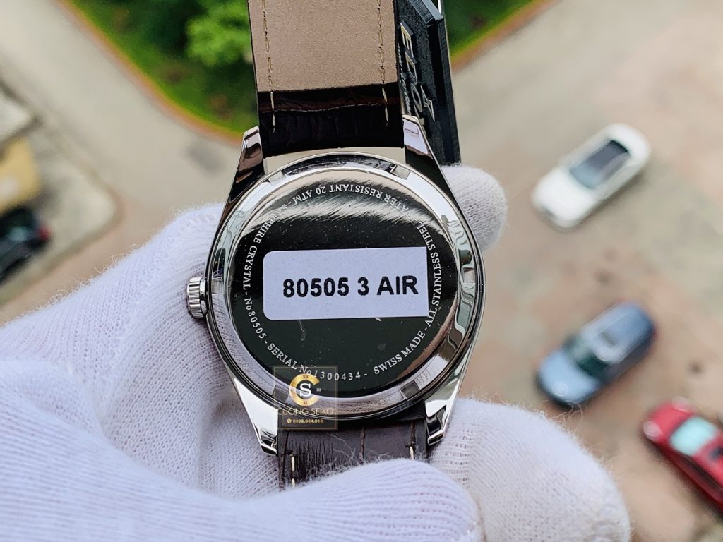 Edox Moonphase 80505-3-AIR thiết kế đáy kín với các thông số cơ bản 