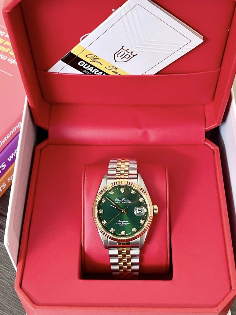 Full Box cho một chiếc đồng hồ Olym Pianus OP89322AGSK